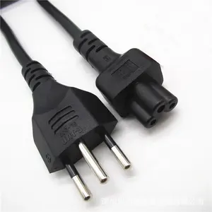 Cable de alimentación CA suizo de 3 pines, 1,8 m, negro, Sev, con IEC C5 HO5VV-F, 3x1, 5 mm2