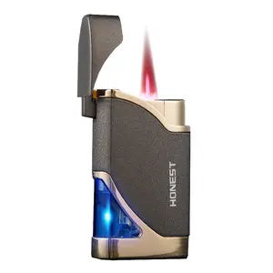 Refillable, Windproof Luxury Cigar Lighter for Strudy Use 