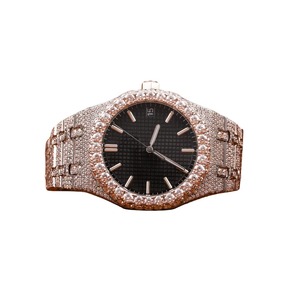 Reloj de lujo para mujer, caja de acero inoxidable, cierre oculto, resistente al agua, esfera negra romana, movimiento de cuarzo informal - Product Image 2