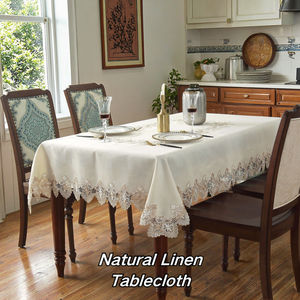 <span class=keywords><strong>Nappe</strong></span> de mariage brodée au design floral moderne Tissu en polyester de taille personnalisée pour les banquets en plein air - Product Image 5