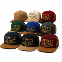 Gorra de Béisbol Plana con Bordado Dorado Personalizado OEM ODM, Gorra de Lujo con Rayas Finas para Streetwear y Marcas de Diseño