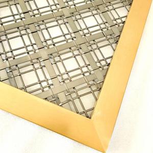 Panel de Malla Metálica Tejida de Latón, Rectangular, Decoración Industrial Artística para el Hogar, Pieza Única - Product Image 4