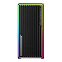 AntarcChill Computer Tower Case New Design ARGB Panel Gaming Case Stripe Front ATX/Micro-ATX/ITX Tempered Glass Aluminum Alloy