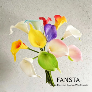 Mini Lirios Calla Artificiales de PU al por Mayor, <span class=keywords><strong>Flor</strong></span> Artificial de Lirio Calla <span class=keywords><strong>con</strong></span> Tacto Real para el Día de la Madre y Bodas - Product Image 1
