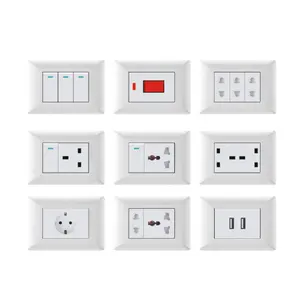 KLASS Factory Price US socket Home Hotel Colored electrical light switch socket modular wall switch cover PC plastic outlet plat