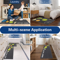 Tapis de cuisine absorbant l'eau résistant aux taches tapis de sol de cuisine lavables modernes antidérapants