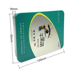 도매 맞춤형 에코 친화적 인 직사각형 고급 금속 주석 상자 슬라이드 차 포장 주석 캔