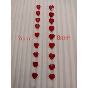 Rubí Cultivado en Laboratorio, Forma de Corazón, Gema Suelta, Rojo Intenso, Calidad Premium, Piedra Sintética para Joyería, Hecho a Mano - Product Image 2