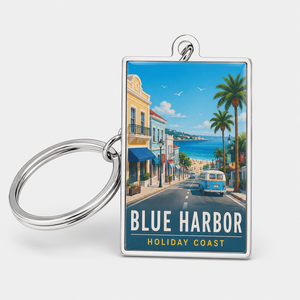 Digital Photo <b>Keychain</b> Metal Alloy Souvenir Keyring With Offset Print Custom Logo Or Picture For Wedding Travel Corporate Gifts - Product Image 1