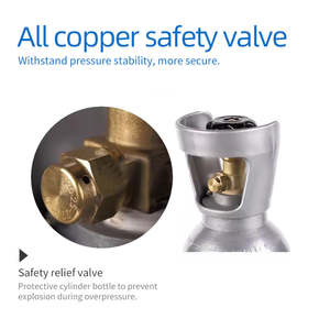 SEMANA AQUA 2/4/8/10L <span class=keywords><strong>CO2</strong></span> Cilindro de acero Botella de gas hidráulica con válvula G5/8 W21.8 CGA320 M22 - Product Image 2