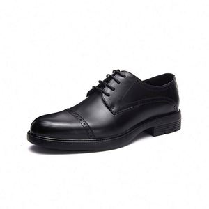 Luxury Spring Summer Men's Breathable Lightweight Casual <b>Work</b> Business Lace-up Formal Leather Office Shoes - Product Image 3
