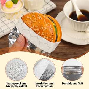 Honeycomb Aluminum Foil Greaseproof Paper <b>Baking</b> Burger Butter Wrapper Oil Paper Cake Bread Pastry Food Chassis <b>Tray</b> Unscented - Product Image 2