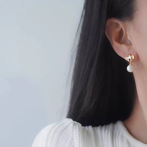 22442 Pendientes de Plata S925 para DIY con Perlas, Joyería de Plata con Cuentas Redondas de 9-13mm y Base para Pendientes - Product Image 3