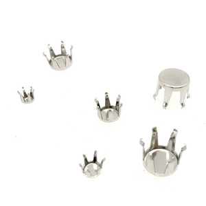 Pendentif en acier inoxydable de taille multiple, rond et <span class=keywords><strong>blanc</strong></span> à six griffes, avec base en cristal et strass incrusté de zircons pour la fabrication de bijoux de bricolage. - Product Image 3