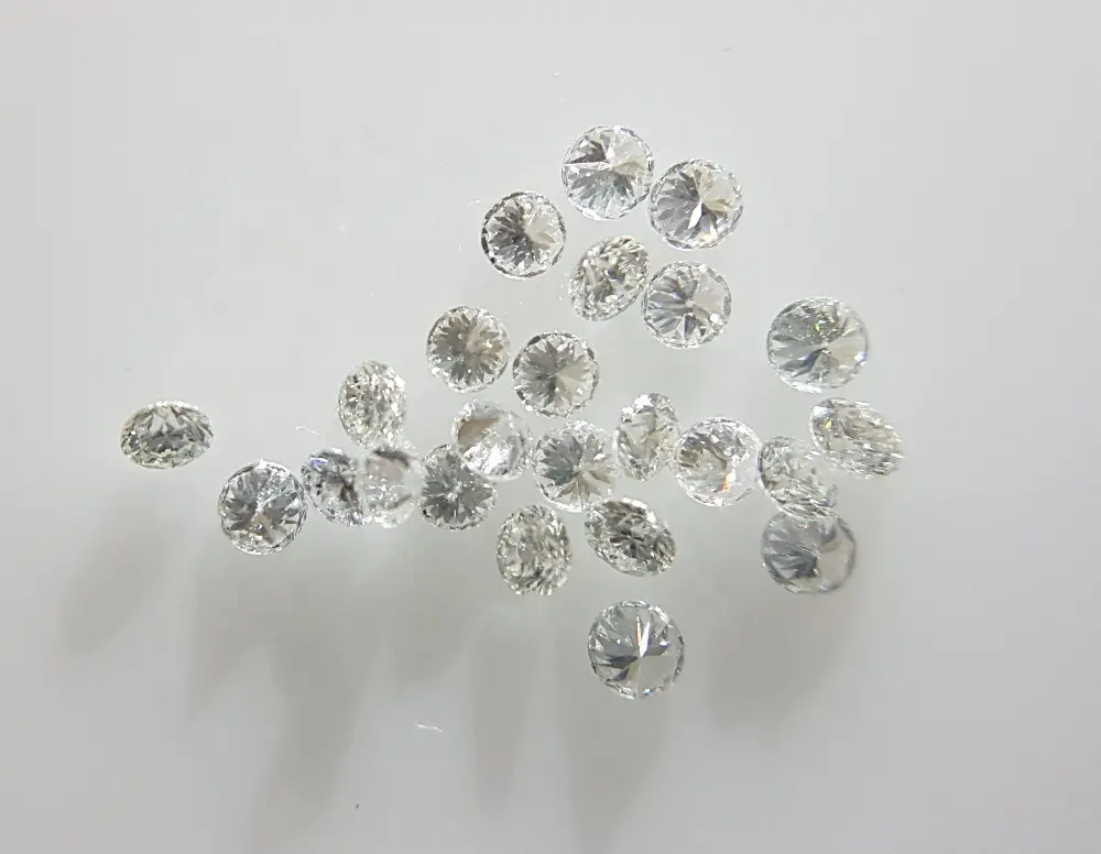 Berlian Dipotong Cemerlang Longgar Alami 1.9Mm, VS Clarity F Warna 1 Karat Lot Tanpa Perawatan