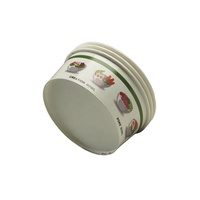 Récipient blanc écologique personnalisé jetable pour fast-food à emporter soupe à la crème glacée 250ml 500ml bol à salade en papier kraft avec couvercle