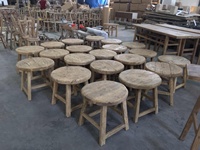 Table basse de récupération naturelle en bois recyclé antique chinois