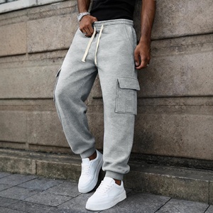 European American <strong>Men's</strong> Sports Pants Slim <strong>Fit</strong> Casual Fleece-Lined Drawstring <strong>Joggers</strong> Solid Color <strong>Skinny</strong> Running - Product Image 1