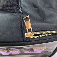 Sac de Mahjong en Tissu Noir Durable avec Face en PVC pour Activités de Mahjong en Club et en Extérieur et Rangement d'Accessoires