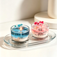 Duftende Handgemachte Aromatherapie-Kerze Gelwachs Ozean-Thema Valentinstag Weihnachten Muttertag Glasgefäß Jeju-Insel-Design