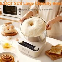 Robot pâtissier électrique 5L 150W avec bol mélangeur, batteur planétaire en alliage et plastique pour pâte à tortilla, idéal pour la boulangerie