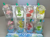 Jouet anti-stress mignon en forme de gelato de fruits, jouet à presser en gelée à remontée lente pour adultes, cadeau pour la salle de classe ou les fêtes