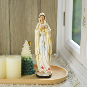 재고 상품 가톨릭 종교 조각상 레진 기독교 미니어처 성모 마리아 루르드 성모상 주문 제작 조각상 - Product Image 1