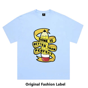 T-shirt Unisex in Puro Cotone Stile Americano, Nuova Collezione con Stampa Cartoon Disegnata a Matita, Collo Tondo, Vestibilità Ampia, Manica Corta - Product Image 5