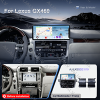 Écran multimédia automobile Android Aijia 12,3 pouces pour Lexus GX460, version gris fer avec boutons physiques et navigation GPS