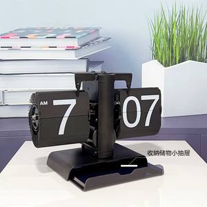 Cadeau de bureau créatif horloge Date <span class=keywords><strong>calendrier</strong></span> bascule automatique page tournant horloge de table pour bureau à domicile - Product Image 3