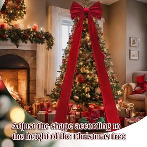 Wholesale Velvet Christmas <b>Red</b> Giant <b>Bow</b> for Shopping Mall Wedding Backdrops Wall Outdoor Events Wedding Xmas Decoration - Product Image 2