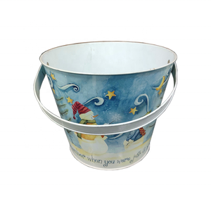 5L Kim Loại Mạ Kẽm Xô Nước Đá Thiếc Với Tay Cầm Bằng Gỗ Kim Loại Bia Xô Nước Đá Với Giá Nhà Máy - Product Image 5