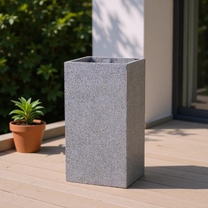 <span class=keywords><strong>Maceta</strong></span> <span class=keywords><strong>Cuadrada</strong></span> Alta <span class=keywords><strong>de</strong></span> Magnesio Transpirable, Estilo Nórdico Minimalista, <span class=keywords><strong>Maceta</strong></span> <span class=keywords><strong>de</strong></span> Pie para Centros Comerciales y Hoteles en Tamaños Pequeños y Grandes - Product Image 2