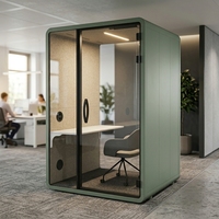 Cabine téléphonique de bureau moderne en gros, insonorisée, avec cadre en aluminium pour une concentration accrue, design modulaire, mobilier confortable