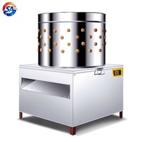 Machine à épiler les plumes à grande vitesse, machine automatique d'épluchage des plumes de volaille, machine à épiler les plumes en acier inoxydable avec doigts en caoutchouc