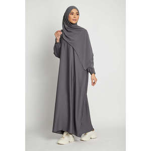 Abito modesto <span class=keywords><strong>da</strong></span> donna in pianura di ciottoli con polsini elasticizzati - Product Image 2