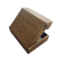 Boîte d'expédition pliable en kraft personnalisée avec couvercle rabattable imprimé pour l'emballage de petites entreprises OEM