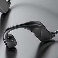 Headphone Nirkabel T08 Bone Conduction 5.3 Open Ear dengan Pengisian Daya Tipe-C, Cocok untuk Berlari dan Bersepeda