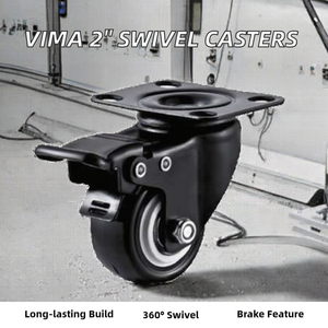 <span class=keywords><strong>VIMA</strong></span> Ruedas Giratorias Ligeras de 2 Pulgadas Rotación 360 Ruedas de Muebles de Freno de PVC y PP para Escritorio y Armarios - Product Image 2