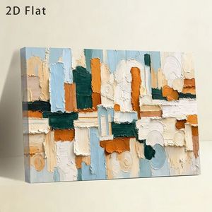 Abstract <b>Canvas</b> Art Print Rectangle Contemporary Wall Decoration Handmade No <b>Frame</b> Medium Size 25-32 Inch - Product Image 1