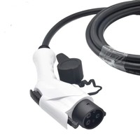 Conector de carga EV de 16A y 32A, trifásico, 5 pines, 7 pines, tipo 1, tipo 2, carcasa de PC duradera para aplicaciones eléctricas