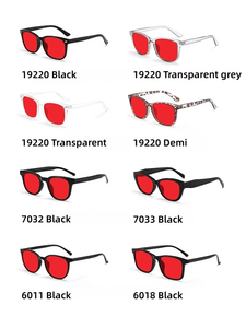 Gafas Unisex con Diseño Clásico, Montura Óptica TR90, Lentes Rojo Naranja, Logotipo Personalizado, Anti Luz Azul para Visión Nocturna - Product Image 3