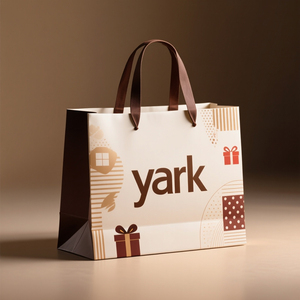 Grand sac en papier pliable de marque, logo personnalisé, réutilisable pour les courses au supermarché et les achats d'épicerie en famille - Product Image 2