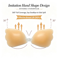 Cache-tétons en silicone écologique avec logo personnalisé, soutien-gorge adhésif invisible sans bretelles, cache-tétons sexy de luxe pour femmes, fournisseur OEM/ODM