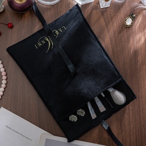 Custom Logo Printed Black Velvet Jewelry Gift Packaging <strong>Bag</strong> Luxury Soft Purse <strong>Lingerie</strong> Hair <strong>Storage</strong> Envelope <strong>Bag</strong> - Product Image 3