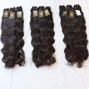 Extensiones de Cabello Humano 100% Natural Virgen Indio Remy al por Mayor, Extensiones de Cabello Humano Natural Indio Virgen de Templo - Product Image 2