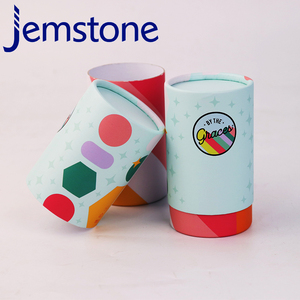 Embalaje de tubo de papel de cilindro de artesanía Kraft biodegradable de alta calidad con tapa - Product Image 3