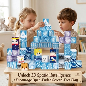 Set di Costruzioni Magnetiche 3D Frozen Princess OEM 98 Pezzi, Cubi Magnetici STEM, Giocattoli Educativi, Set di Mattoncini per Castello di Ghiaccio per Bambini e Bambine - Product Image 5