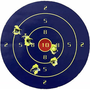 Adesivi per bersagli di carta reattivi a spruzzo gialli rotondi personalizzati da 4 pollici, rotolo autoadesivo per bersagli da tiro, bersagli a spruzzo per poligono di tiro - Product Image 1