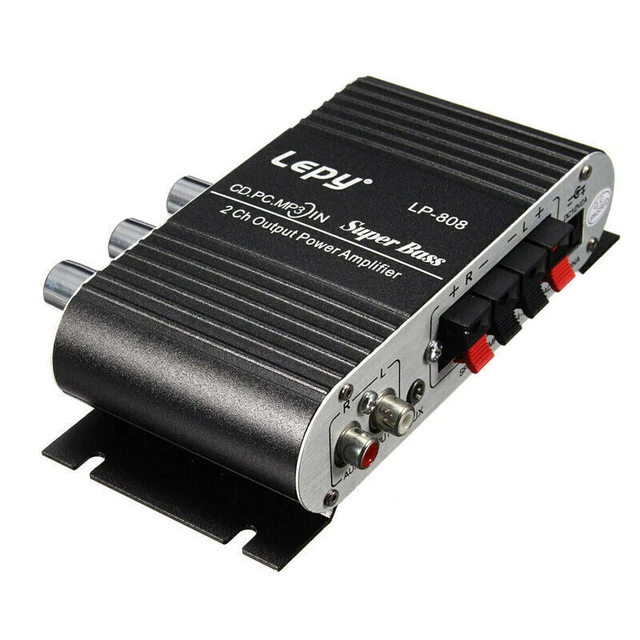 Fast Selling LEPY LP-808 Sliver /Black Color Mini Hi-Fi Stereo Amplifier Mini Amp 20W X2 RMS For Home Car Boat Ready Goods